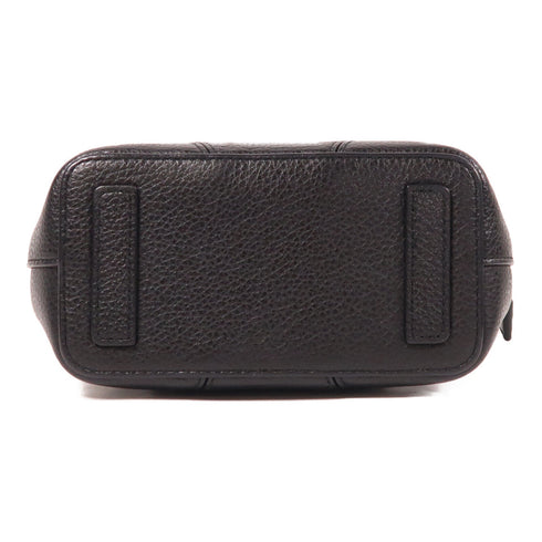 Furla GHW 2 Way Shoulder Bag Calfskin Leather Black