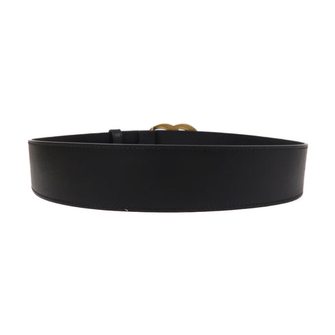 GUCCI GG GHW Marmont Pearl Belt 453260 Calfskin Leather Black