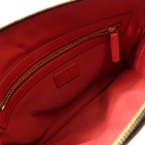 CHANEL CC GHW Clutch Lambskin Leather AP0952 Black