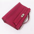 HERMES PHW Pochette Kelly Handbag Veau Swift Leather Red