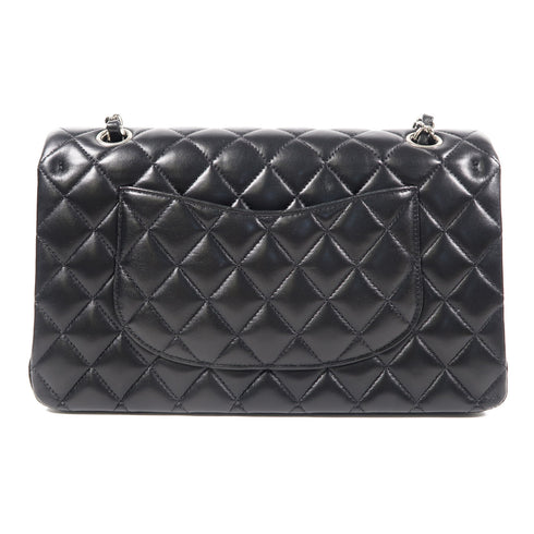 CHANEL Quilted CC SHW Classic 25cm Chain Shoulder Bag Lambskin Leather Black