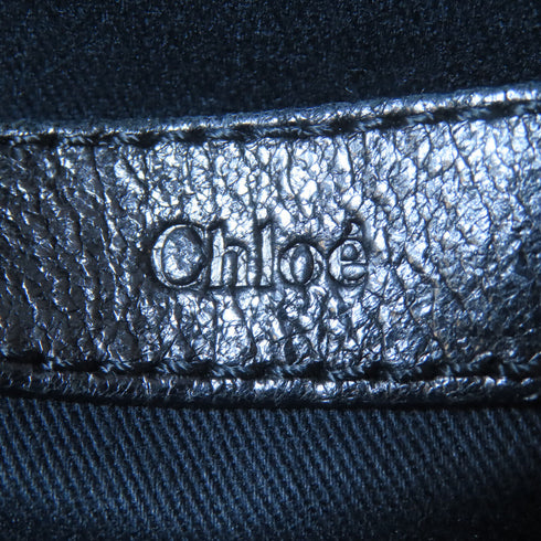 Chloe GHW Shoulder Bag 2 Way Shoulder Handbag 350649-50 Calfskin Leather Black