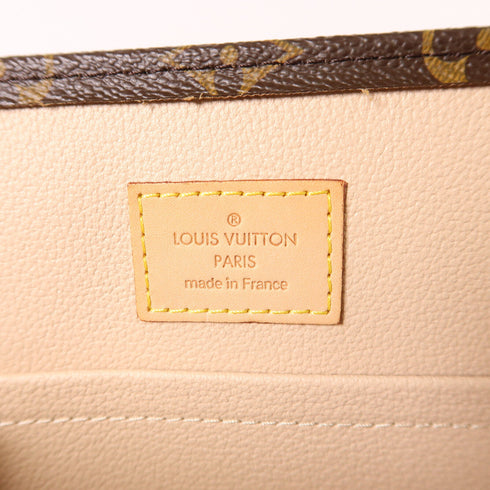 LOUIS VUITTON LV GHW Sac Plat Hand Bag M51140 Monogram Brown