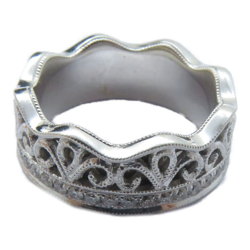 FINE JEWELRY Diamond Ring 18K White Gold US#3.5