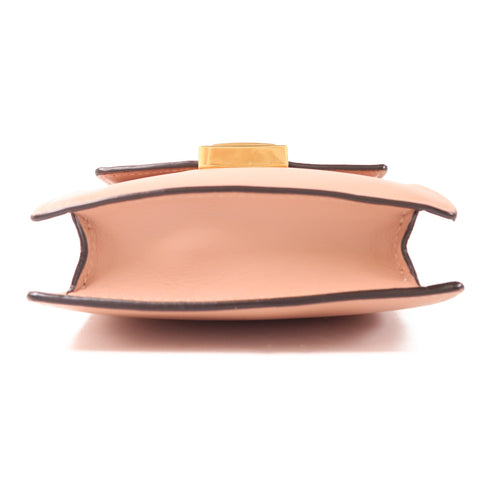 FENDI GHW Phone Bag Chain Shoulder Bag Crossbody 8M0436 Calfskin Leather Pink