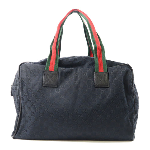 GUCCI GG SHW Hand Bag Shoulder Bag 153240 Canvas Black