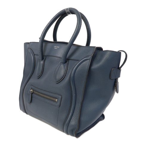 CELINE SHW Luggage Hand Calfskin Leather Blue