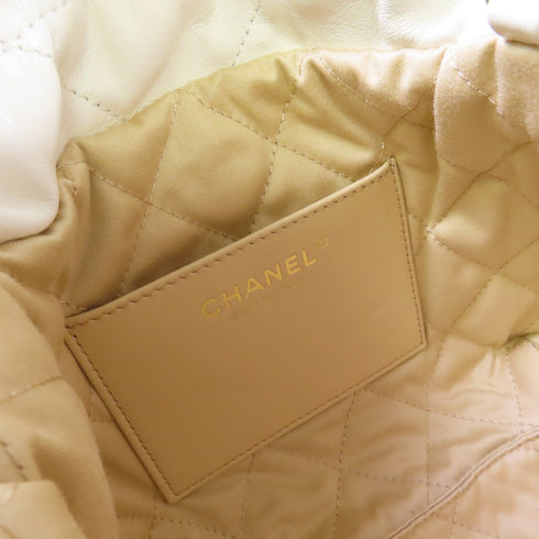 CHANEL Quilted CC GHW Mini Chanel 22 Hand Shoulder Bag Lambskin Leather AS3980