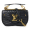 LOUIS VUITTON LV GHW New Wave Chain 2 Way Shoulder Bag Calfskin Leather Black