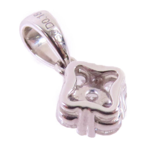 FINE JEWELRY 0.18ct Diamond Pendant Top 18K White Gold PT900 Platinum