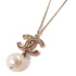 CHANEL CC GHW Necklace B14/S Metal PVC White/Gold