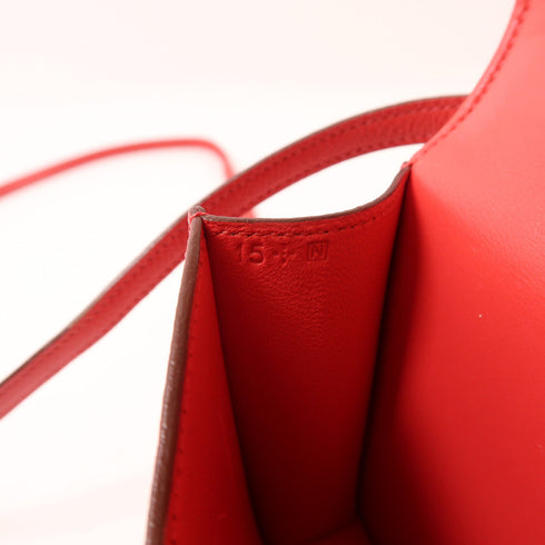 HERMES PHW Constance Micro Shoulder Bag Epsom Leather Bougainvillier