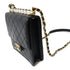 CHANEL CC GHW Matelasse Pearl Chain Bag Lambskin Leather AS0584 Black