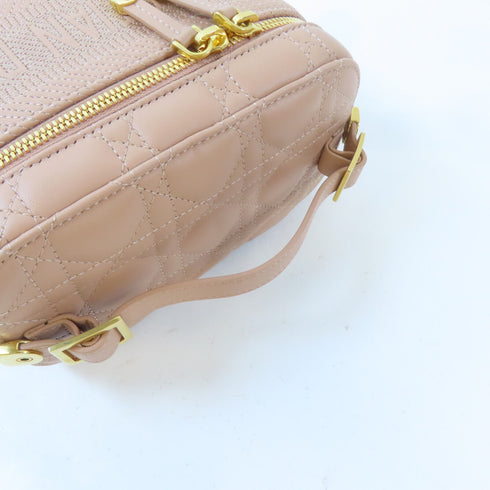 Christian Dior CD GHW Vanity Bag 2 Way Shoulder 23-BO-0231 Lambskin Leather Pink