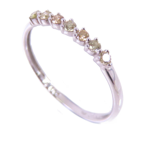 FINE JEWELRY 0.16ct Diamond Ring US#6.75 18K White Gold