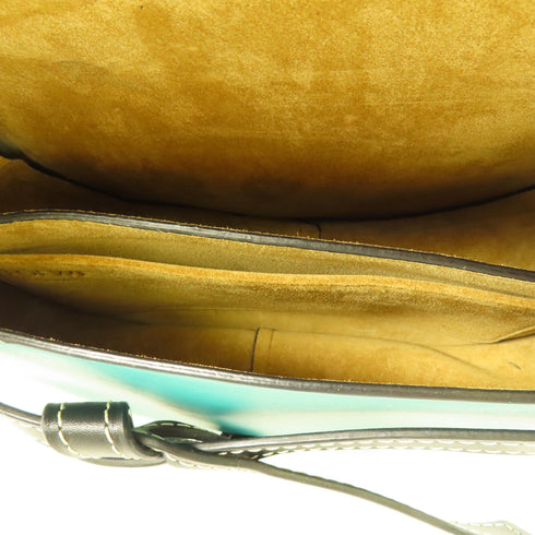 LOEWE Gate Shoulder Bag Calfskin Leather Blue/Green/Black