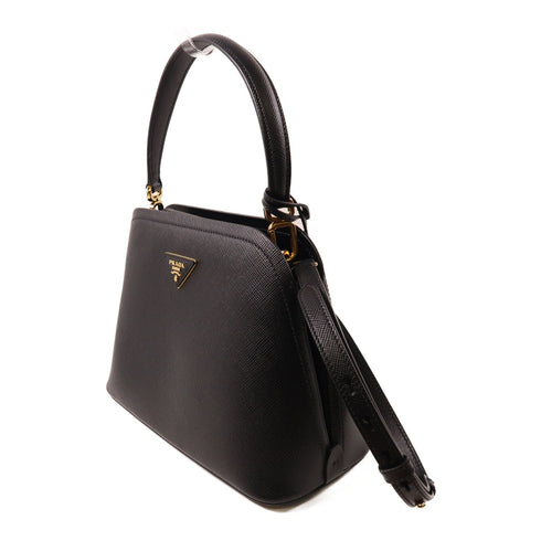 PRADA GHW 2 Way Shoulder Bag Handbag 1BA286 Calfskin Leather