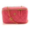 CHANEL CC GHW Vanity Case Chain Shoulder Bag Lambskin Leather Pink