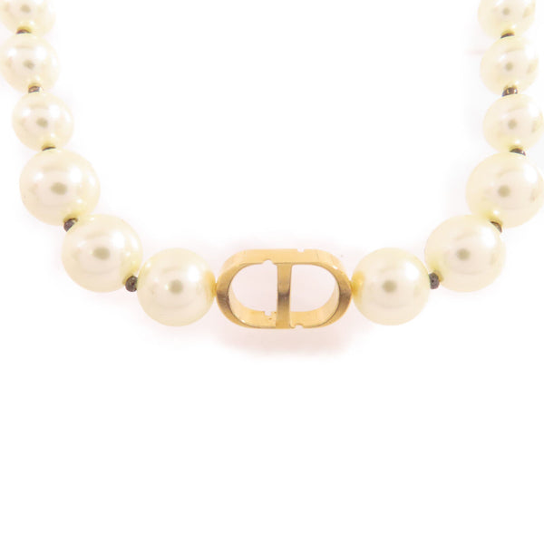 Christian Dior CD GWH Necklace Metal PVC