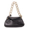 Chloe SHW 2 Way Chain Shoulder Bag Calfskin Leather Black