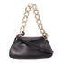 Chloe SHW 2 Way Chain Shoulder Bag Calfskin Leather Black