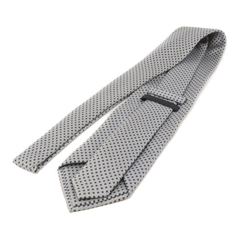 PRADA Tie Ties Silk Gray Black
