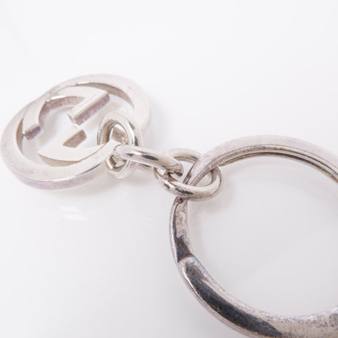 GUCCI GG Double G Key Ring 925 Sterling Silver