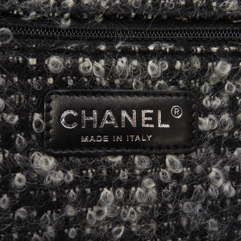 CHANEL Quilted CC SHW Chain Shoulder Bag Calfskin Leather Black v2