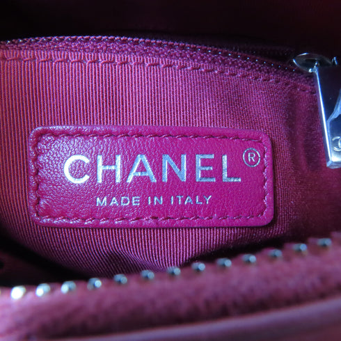 CHANEL Quilted CC SHW GHW Gabrielle Hobo Mini Chain Shoulder Bag Calfskin Red