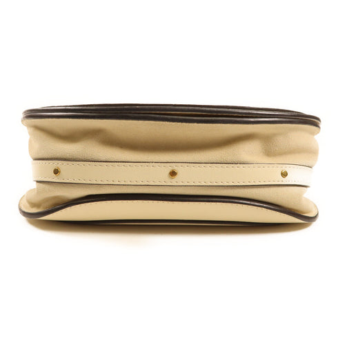 Chloe GHW Nile Bag 2 Way Bag Calfskin Leather White