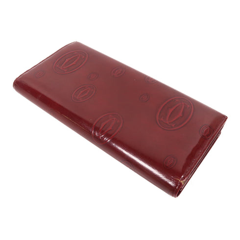 CARTIER SHW Long Wallet L3001281 Patent Leather Rouge