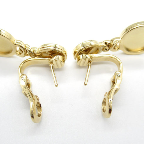 BVLGARI Onyx Earrings 18K Yellow Gold Black