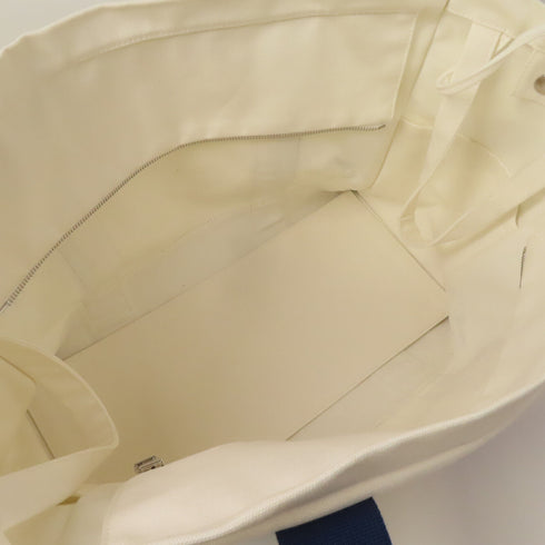 HERMES PHW Adada Tote Bag Canvas White