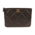 CHANEL CC GHW Clutch Lambskin Leather AP0952 Black