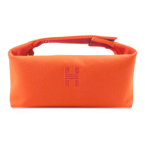 HERMES PHW Bride A Brac Handbag Canvas Orange