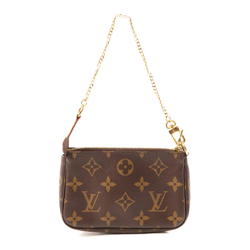 LOUIS VUITTON LV GHW Mini Pochette Accessoires Handbag M58009 Monogram Brown v4