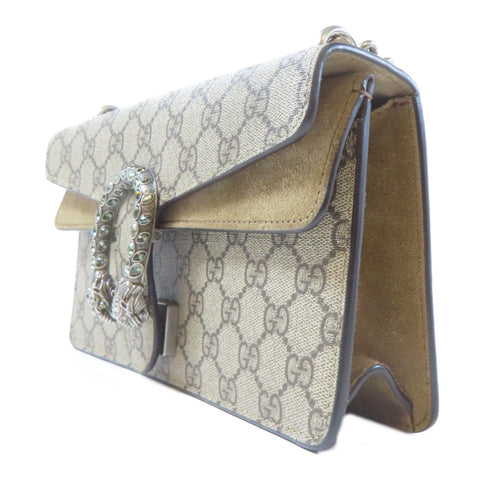 GUCCI GG SHW Dionysus Chain Shoulder Bag 499623 Coated Canvas Brown