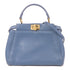 FENDI GHW Peekaboo Mini 2 Way Shoulder Bag 8BN244 Calfskin Leather Blue