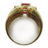 FINE JEWELRY 0.92/0.74ct Ruby 0.91ct Diamond Ring 18K Yellow Gold US#6.25