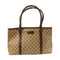 GUCCI GG SHW GG Supreme Tote Bag Shoulder PVC Coated Canvas 114595 Brown