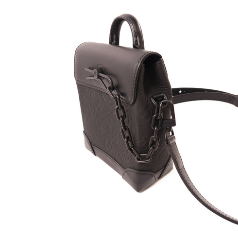 LOUIS VUITTON LV Nano Steamer Shoulder Bag M82772 Monogram Taurillon Black