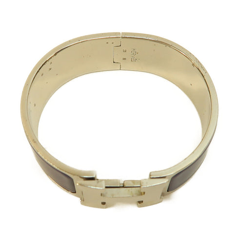 HERMES PHW Clic-Clac Bracelet Bangle Metal Purple