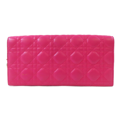 Christian Dior CD GHW Chain Shoulder Crossbody Bag Calfskin Leather Pink