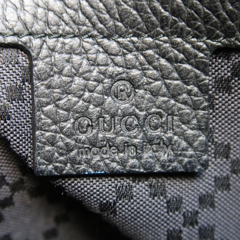 GUCCI GG SHW Pouch Clutch Bag 387075 Calfskin Leather Black