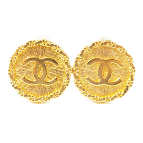 CHANEL CC Earrings Brass