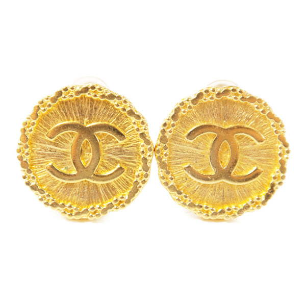 CHANEL CC Earrings Brass