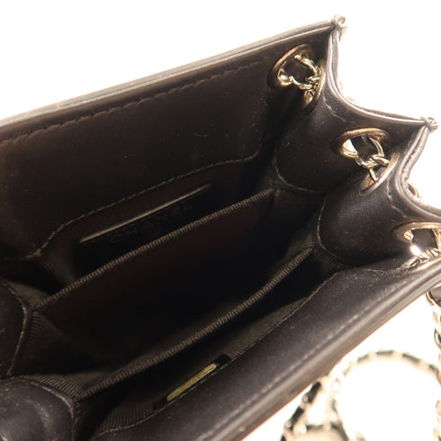 CHANEL CC GHW Chain Shoulder Bag Patent Leather Black v1