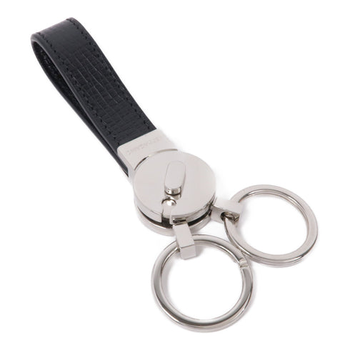 Salvatore Ferragamo SHW Key Ring Calfskin Leather Black