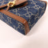 GUCCI GG GHW Superme Horsebit 1955 Shoulder Bag 625615 Denim Leather Blue Brown