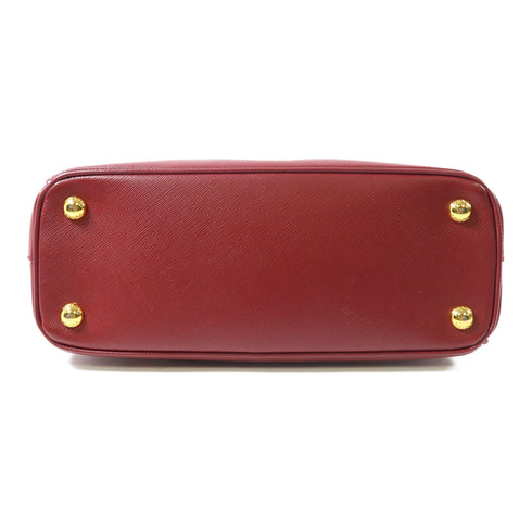 PRADA GHW Galleria 2 Way Bag Saffiano Leather Red